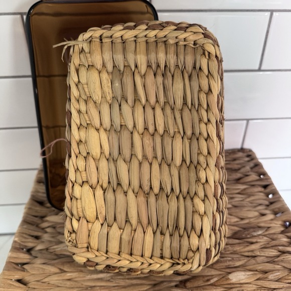 Anchor Hocking Fire King Bakeware Deep Loaf Dish Pan‎ with Basket 5x9 Harvest - Picture 5 of 7